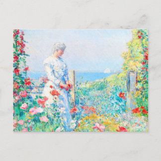 Carte Postale Dans le jardin par Childe Hassam