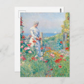 Carte Postale Dans le jardin par Frederick Childe Hassam (Devant / Derrière)