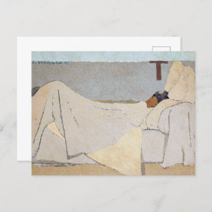 Carte Postale Dans le lit   Edouard Vuillard  