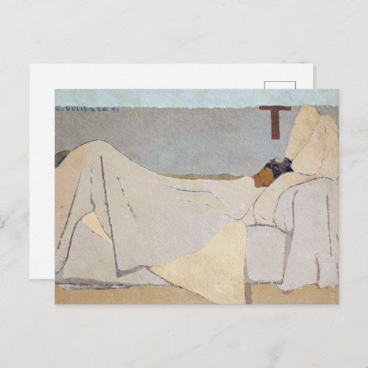 Carte Postale Dans le lit | Edouard Vuillard | (Devant / Derrière)