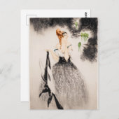 Carte Postale Dans le Nest, 1922 par Louis Icart (Devant / Derrière)