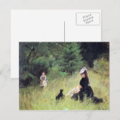 Carte Postale Dans le pré de Berthe Morisot (Devant / Derrière)
