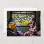Carte Postale Dans le train sri-lankais (Devant / Derrière)