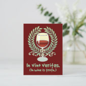 Carte Postale Dans le vin est la vérité (Debout devant)