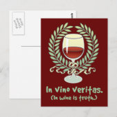 Carte Postale Dans le vin est la vérité (Devant / Derrière)