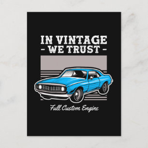 Carte Postale Dans le Vintage nous avons confiance Design de Mus