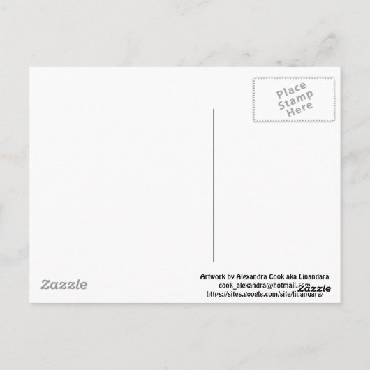 Carte Postale Dans les bois (Dos)