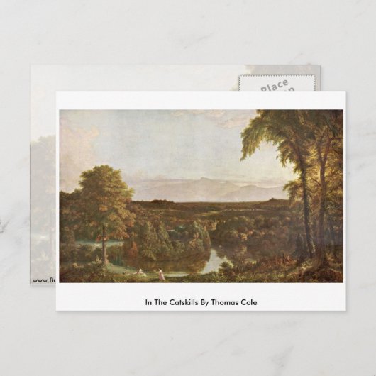 Carte Postale Dans Les CatSkills Par Thomas Cole (Devant / Derrière)