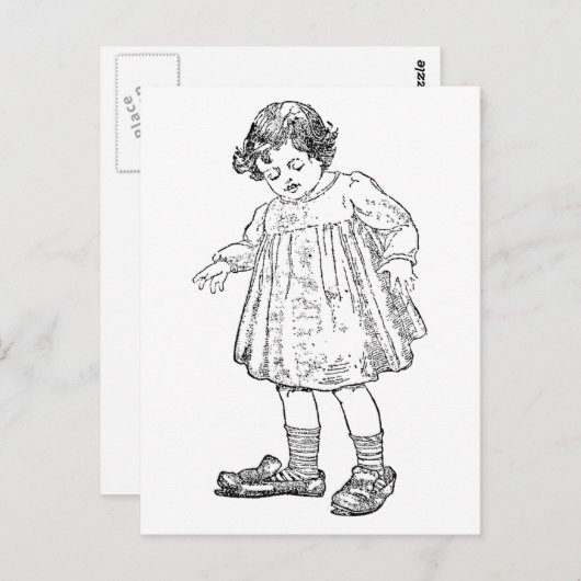 Carte Postale Dans les chaussures de papa (Devant / Derrière)