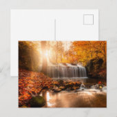 CARTE POSTALE DANS LES COULEURS DE L'AUTOMNE (Devant / Derrière)
