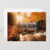 CARTE POSTALE DANS LES COULEURS DE L'AUTOMNE (Devant / Derrière)