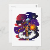 Carte Postale Dans Les Étoiles (Devant / Derrière)