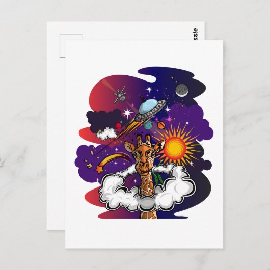 Carte Postale Dans Les Étoiles (Devant / Derrière)