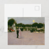 Carte Postale Dans les jardins du Luxembourg 1879 John Singer Sa (Devant / Derrière)