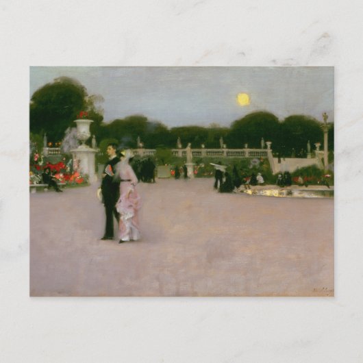 Carte Postale Dans les jardins du Luxembourg 1879 John Singer Sa (Devant)