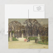 Carte Postale Dans Les Tuileries (Devant / Derrière)