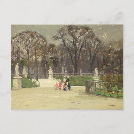 Carte Postale Dans Les Tuileries (Devant)