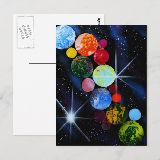 Carte Postale Dans l'espace (Devant / Derrière)