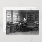 Carte Postale Dans l'étude de Charles Dickens (Devant / Derrière)