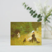 Carte Postale Dans l'herbe par Berthe Morisot (Debout devant)
