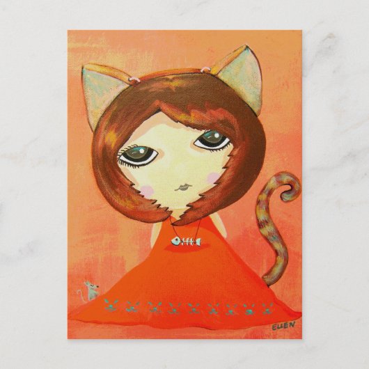 Carte Postale Dans L'Humeur Du Chat (Devant)
