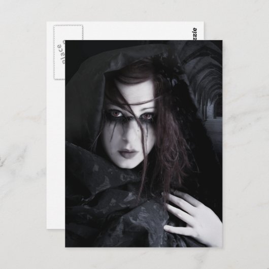 Carte postale "Dans l'ombre" (Devant / Derrière)