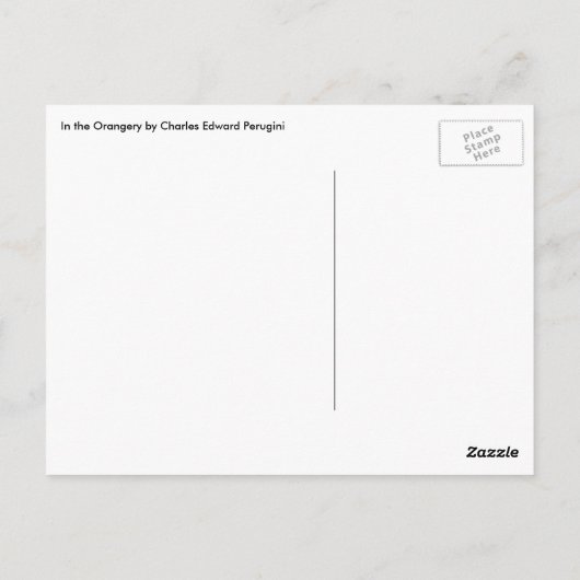 Carte Postale Dans l'orangerie de Charles Edward Perugini (Dos)