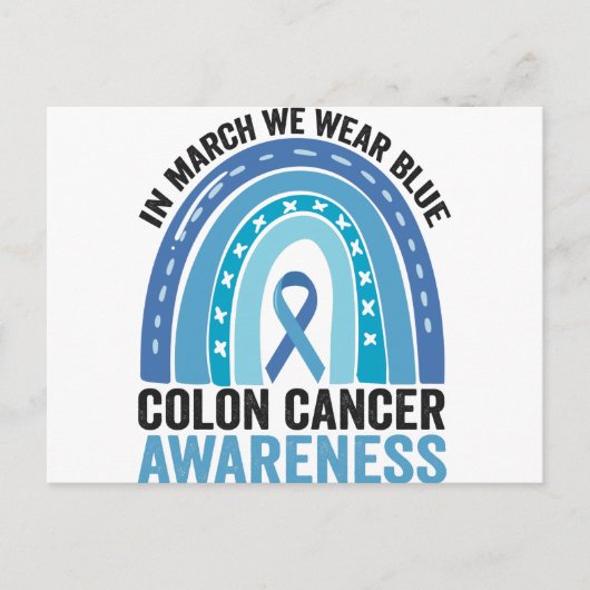 Carte Postale Dans Marsh Nous Portons Bleu Sensibilisation au Ca (Devant)