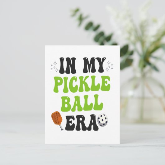 Carte Postale Dans mon ère de PickleBall Cadeau drôle et funky d (Debout devant)