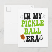 Carte Postale Dans mon ère PickleBall Cadeau drôle de sport funk (Devant / Derrière)