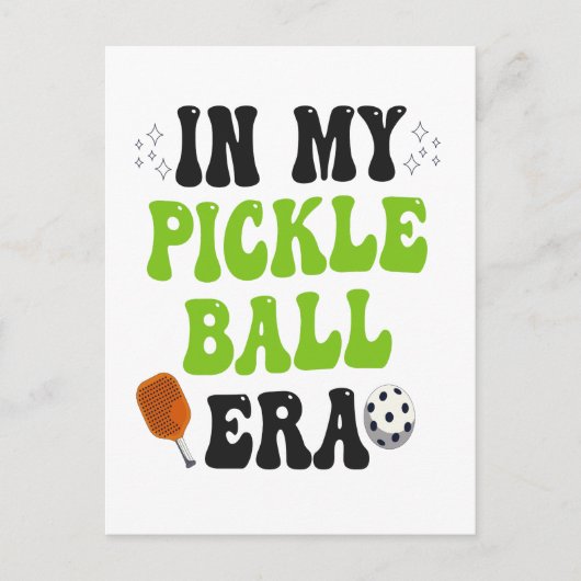 Carte Postale Dans mon ère PickleBall Cadeau drôle de sport funk (Devant)
