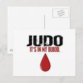 Carte Postale Dans Mon Sang JUDO (Devant / Derrière)