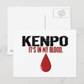 Carte Postale Dans Mon Sang KENPO (Devant / Derrière)
