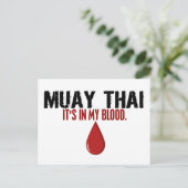 Carte Postale Dans mon sang MUAY THAI (Debout devant)