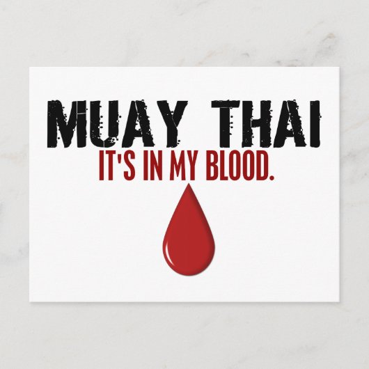 Carte Postale Dans mon sang MUAY THAI (Devant)