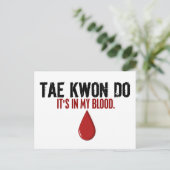 Carte Postale Dans mon sang TAE KWON DO (Debout devant)