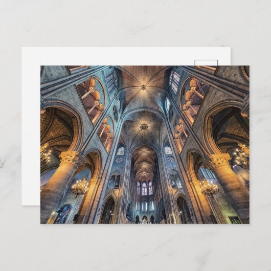 Carte Postale Dans Notre-Dame (Devant / Derrière)