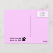 Carte Postale dans poupée couverture Kitten (Dos)