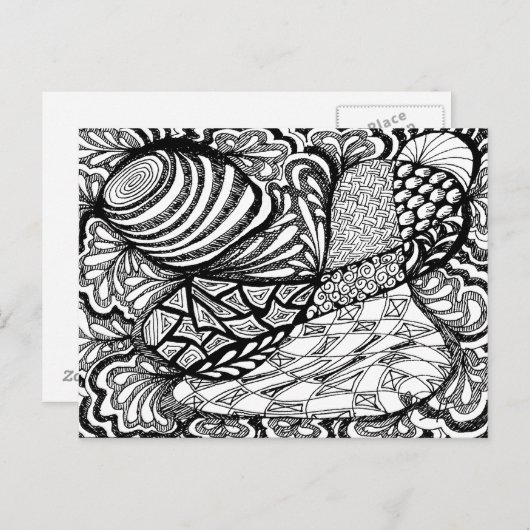 Carte Postale dans stylet et encre (Devant / Derrière)