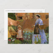 Carte Postale Dans un jardin à Cookham par George John Pinwell (Devant / Derrière)