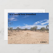 Carte Postale Dans un monde moins voyagé (Devant / Derrière)