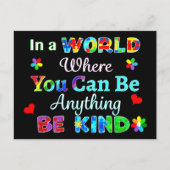 Carte Postale Dans un monde où l'on peut être n'importe quoi (Devant)