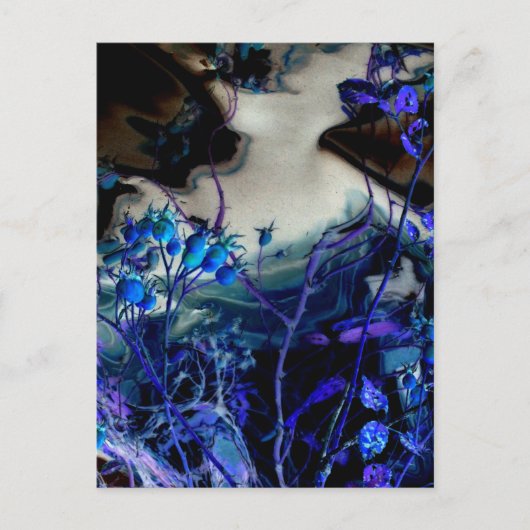 Carte Postale "Dans un rêve" Hips Abstraits Numériquement Roses (Devant)