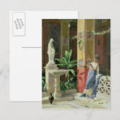 Carte Postale Dans une cour à Pompéi, 1878 (Devant / Derrière)