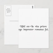 Carte Postale Dans une vie antérieure, j'étais un empereur romai (Devant / Derrière)
