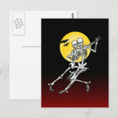 Carte Postale dansant les squelettes dancing skeletons (Devant / Derrière)