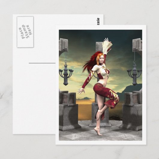 Carte postale Danse (Devant / Derrière)