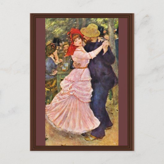 Carte Postale Danse À Bougival Par Pierre-Auguste Renoir (Devant)