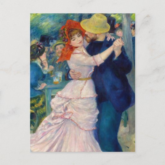 Carte Postale Danse à Bougival par Pierre-Auguste Renoir (Devant)