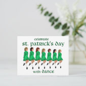Carte Postale Danse à claquettes irlandaise célèbre la Saint-Pat (Debout devant)